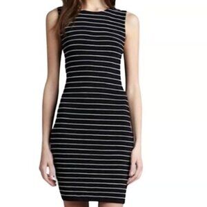 Stretch Striped High Neck Dress - S